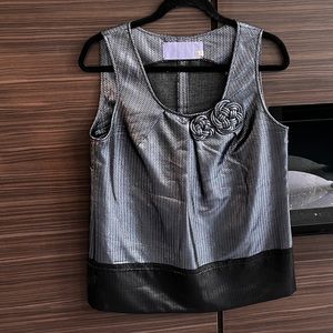 Vera Wang Lavender Label Metallic Top